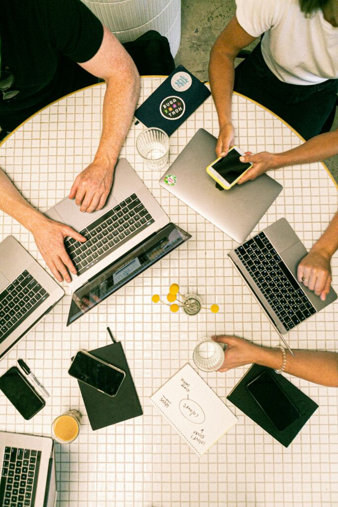 There is a laptop on the table and it is in the Best Digital Marketing Agency.